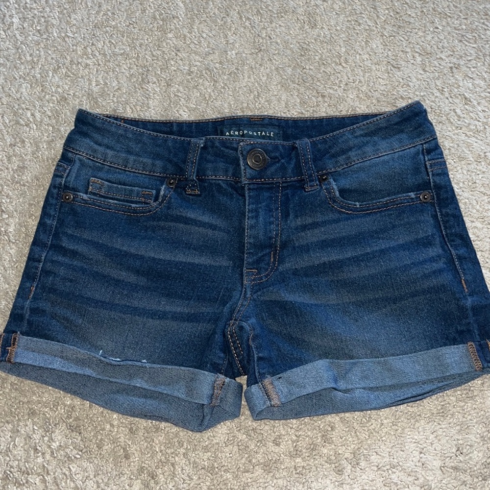 blue jean shorts